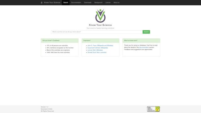 Know Your Science Website